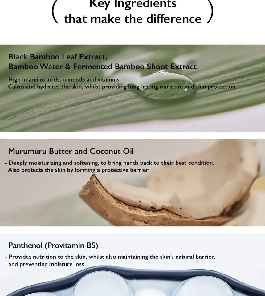 Haruharu Wonder Black Bamboo Nourishing Calming Hand & Nail Cream 50Ml