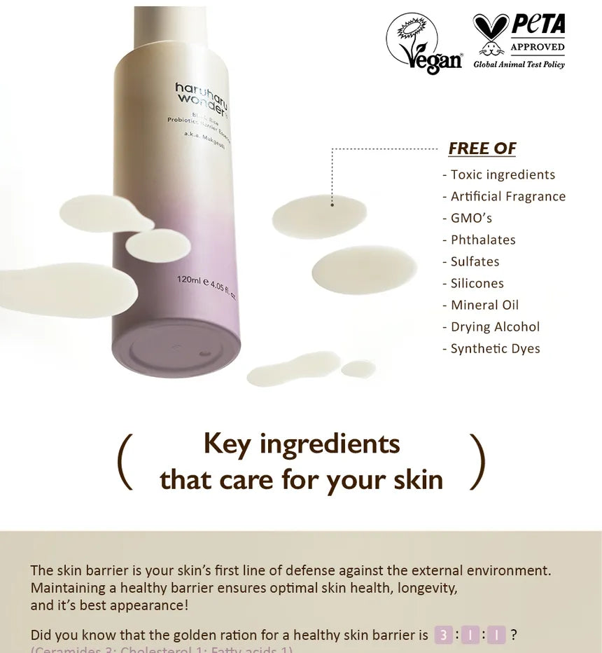 Haruharu Wonder Black Rice Probiotics Barrier Essence 120Ml